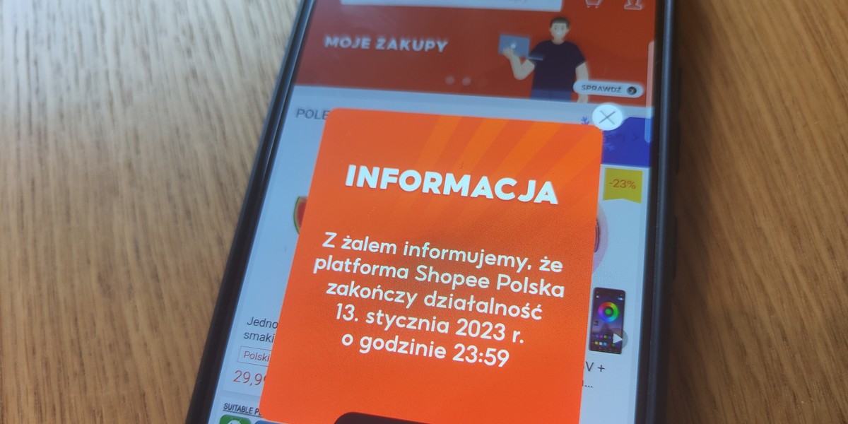 Platforma Shopee ogłosiła, że bardzo szybko kończy działalność na naszym rynku.