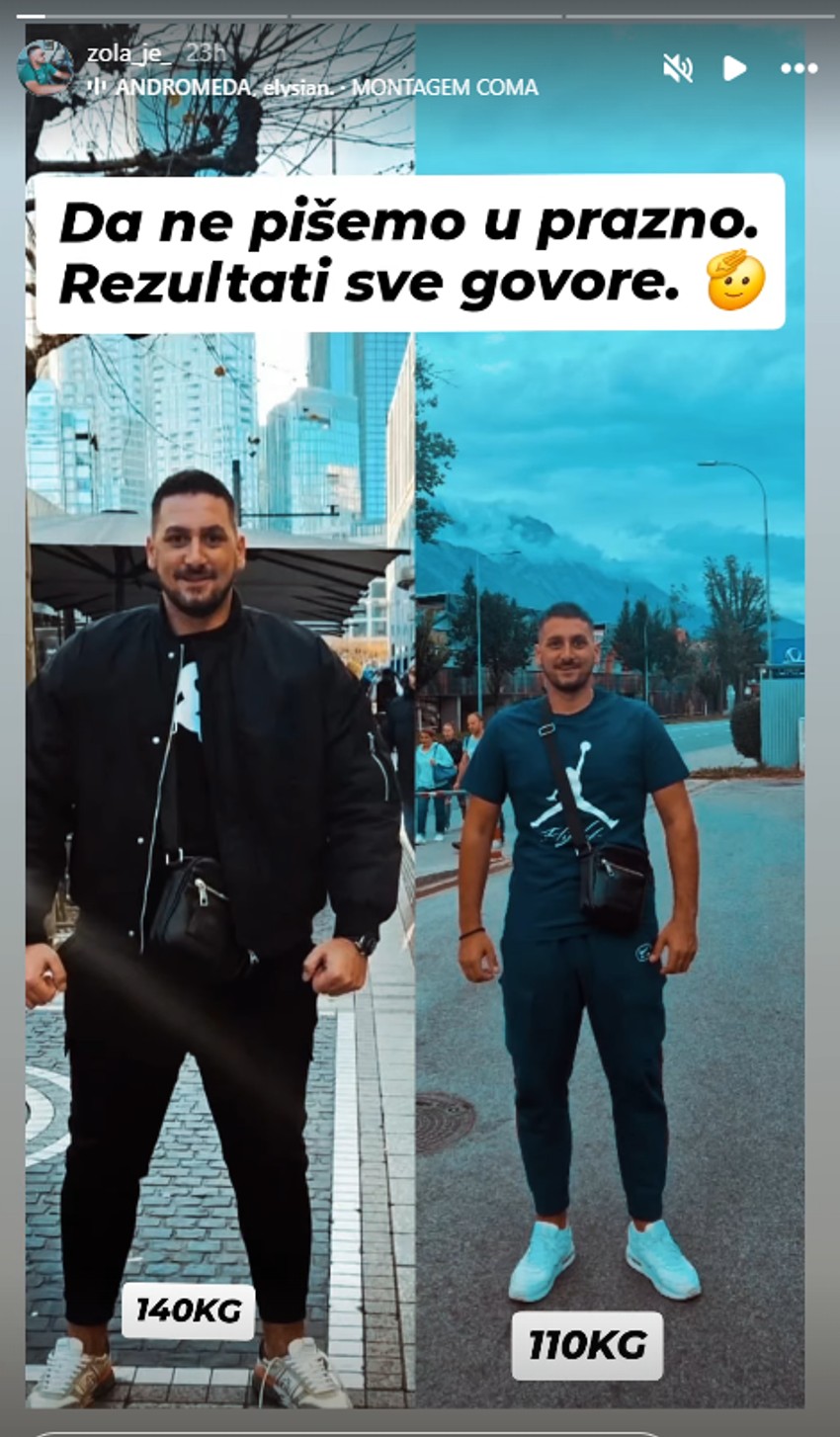 Zola smršao 30 kilograma