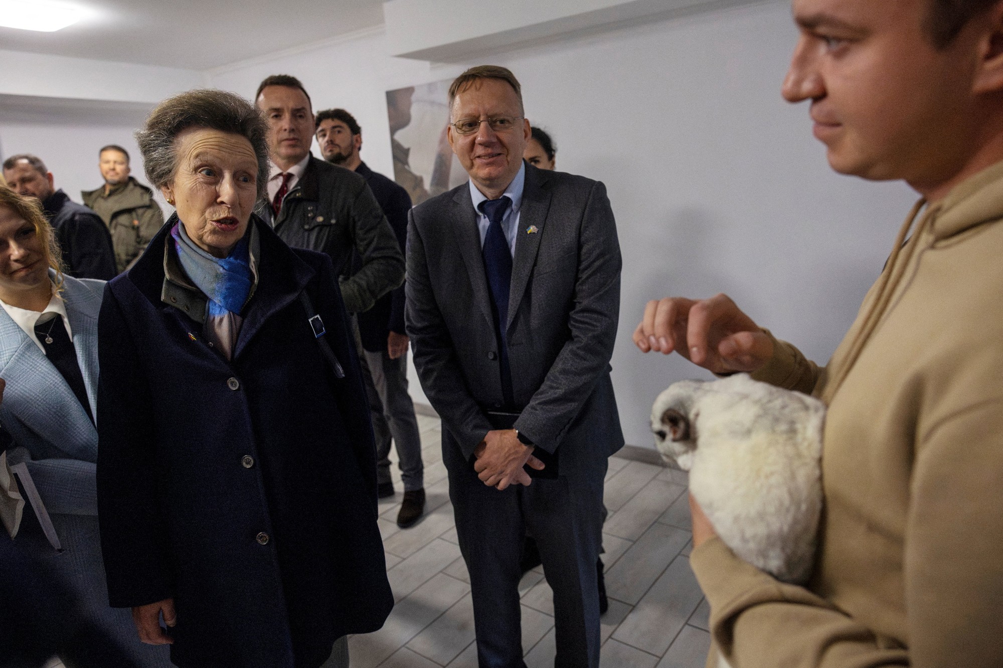 Britská princezná Anna počas návštevy Ukrajiny. 