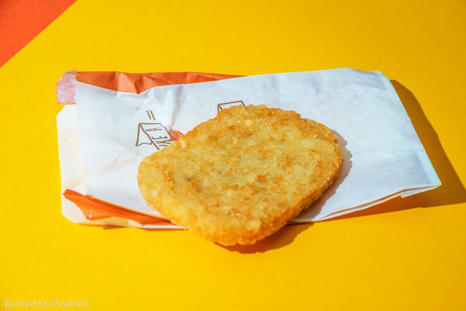 A hash brown is a hash brown is a hash brown. It's fine and all — it has a faint hint of residual flour tortilla flavor, which is unsurprising given where it's being served. But skip it. One doesn't go to Taco Bell for the hash browns, so why bother?