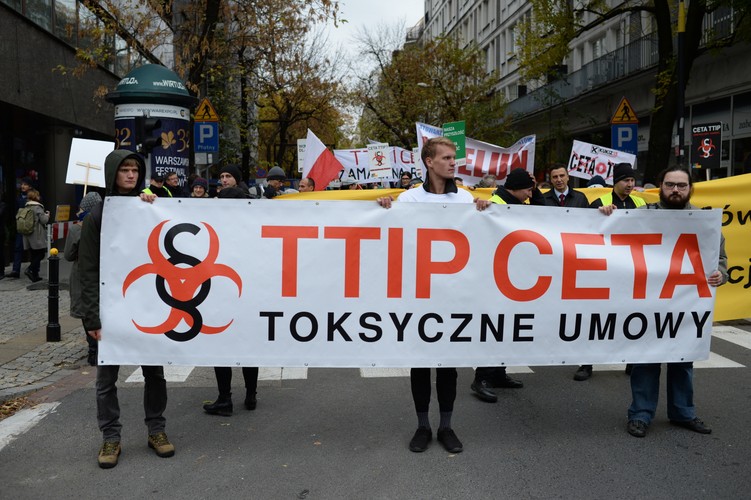 Protest przeciwko CETA i TTIP