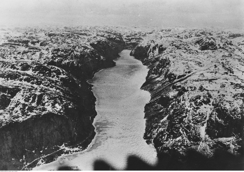 Krajobraz fiordów w Norwegii, maj 1940 r.
