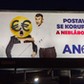 BigBoard of civic association ANO 2011, Andrej Babis, pupett, pre-election campaign billboard