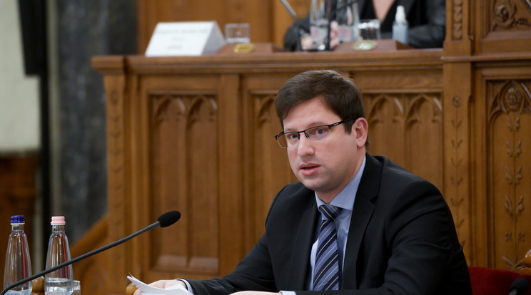 Gulyás Gergely, a Miniszterelnökséget vezető miniszter / Fotó: MTI/Koszticsák Szilárd