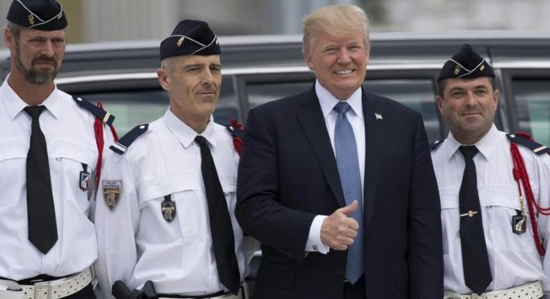 President Donald Trump, seen here as he prepared to return home from France last week, seems unable to get members of his party to fall into line