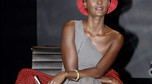 Waris Dirie na nagraniu "Top model"