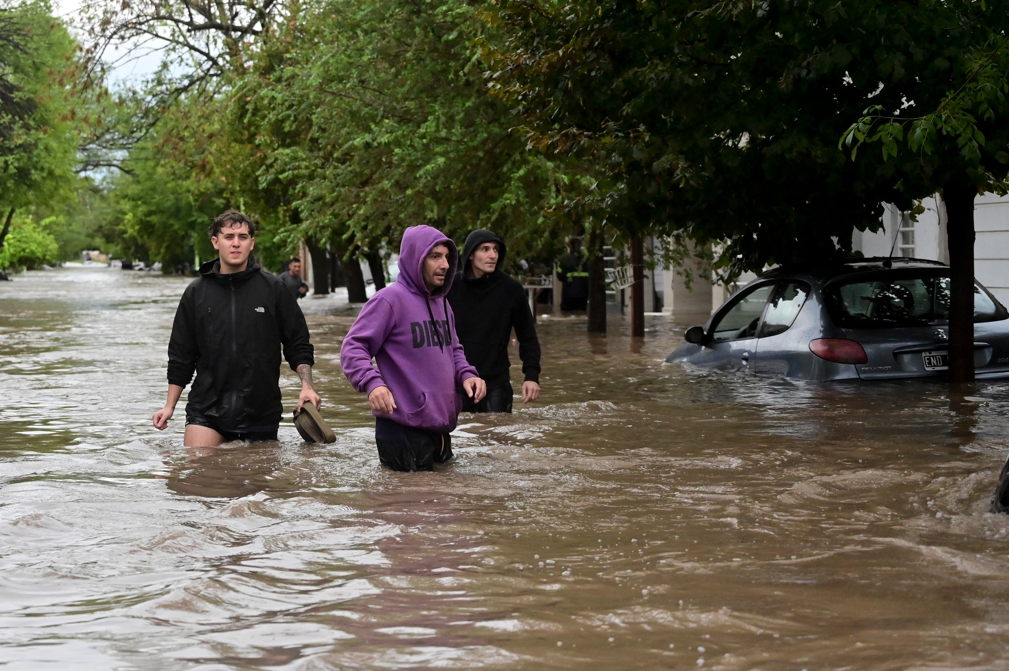 Následky prudkých lejakov v meste Bahía Blanca.