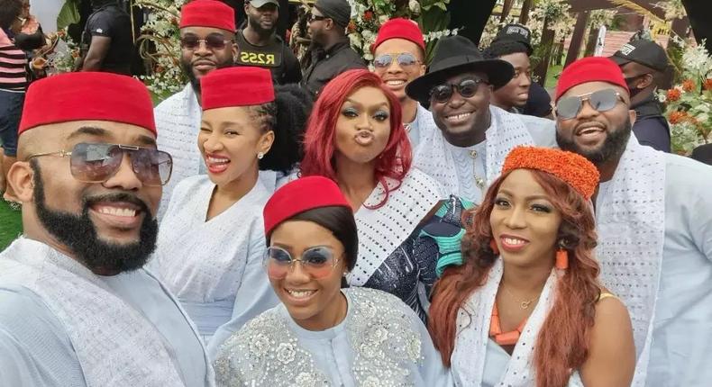 Banky W, Adesua Etomi, others attend Mercy Chinwo's traditional wedding ceremony