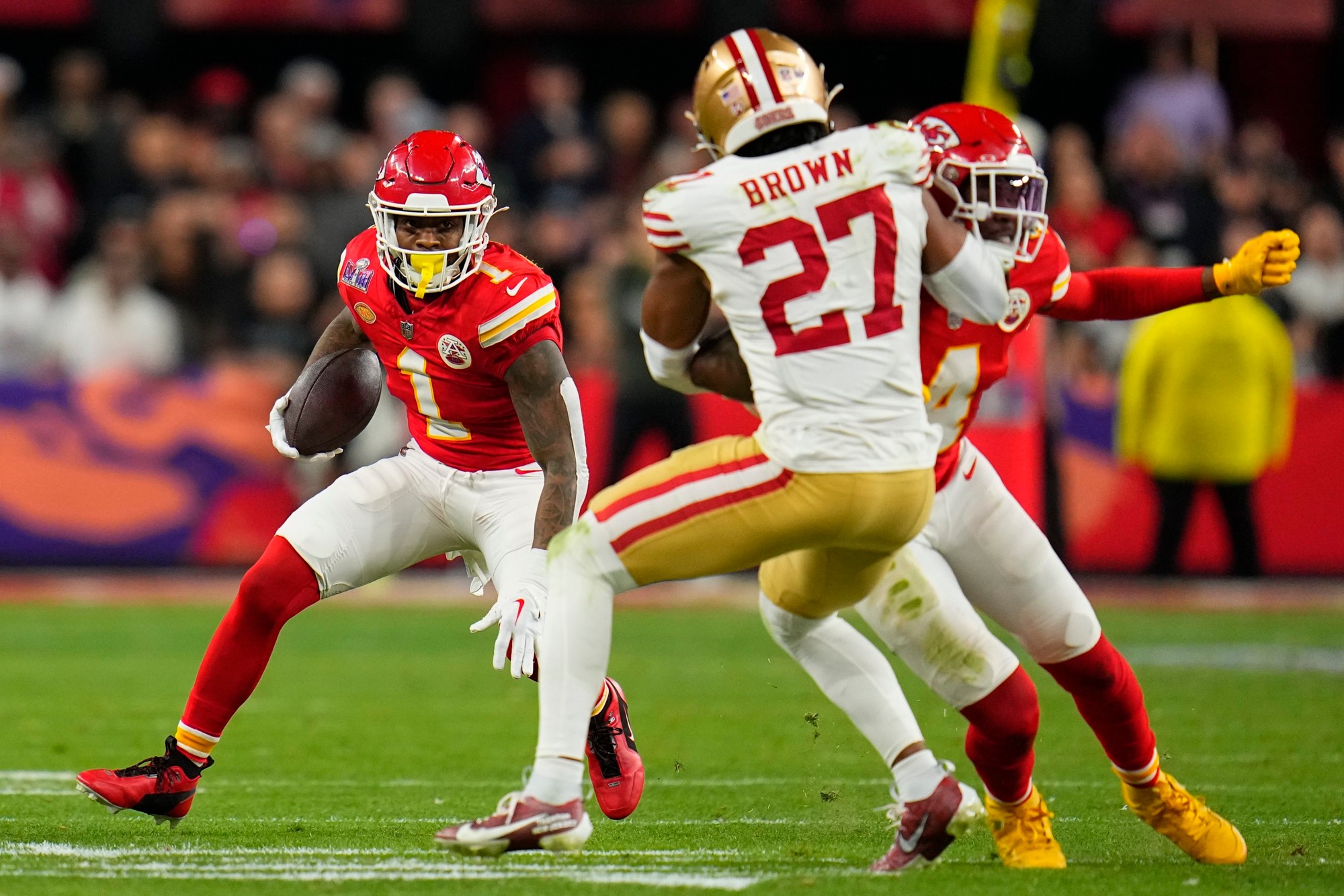 Super Bowl LVIII: Hráči Kansas City Chiefs zdolali San Francisco 49ers.