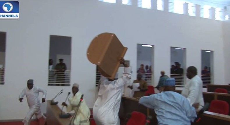 Nasarawa state House of Assembly members in a fight