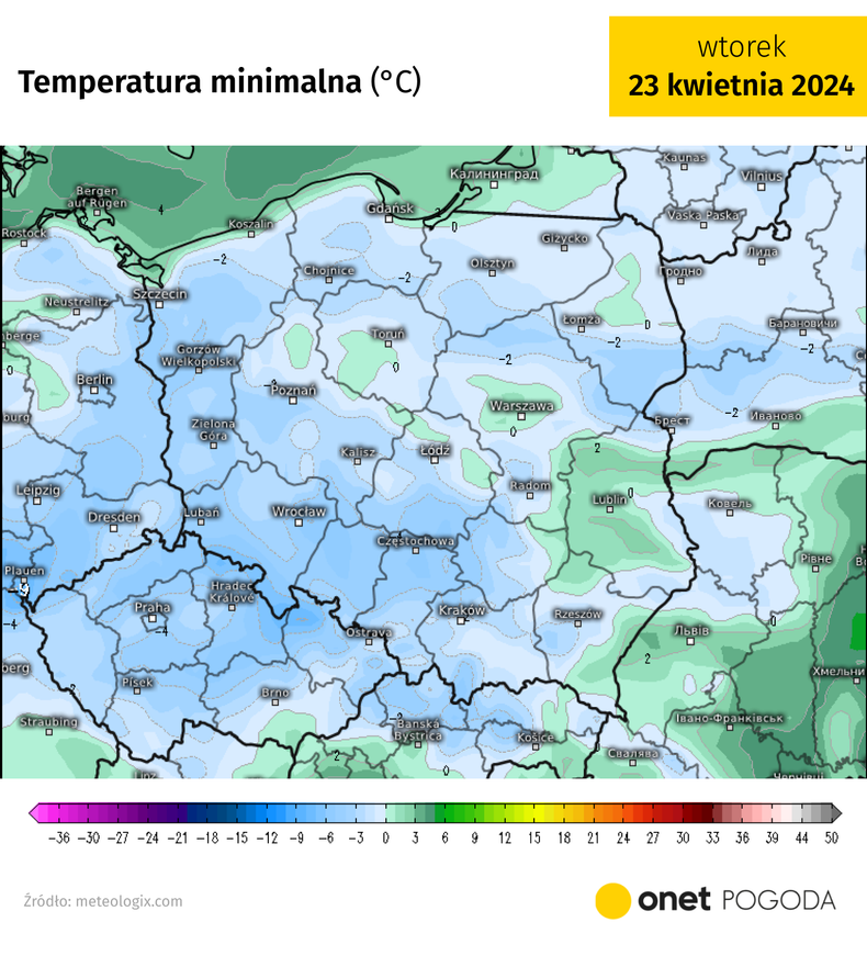 Noc przyniesie kulminację przymrozków