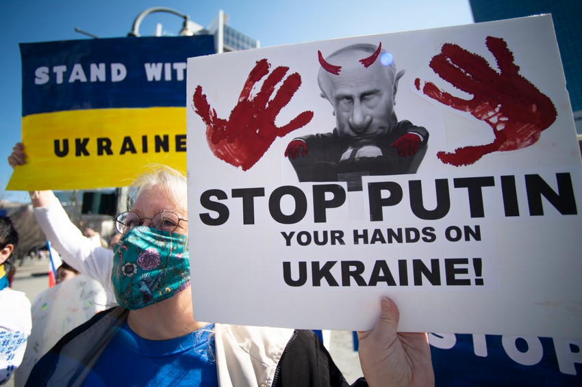 Protest protiv ruske agresije u Atlanti