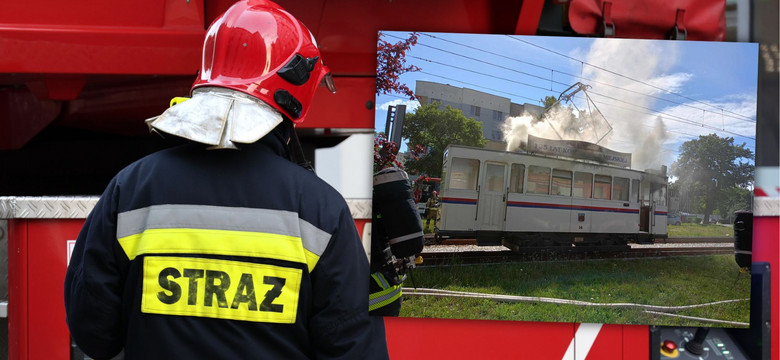 Zabytkowy tramwaj w Bydgoszczy stanął w ogniu