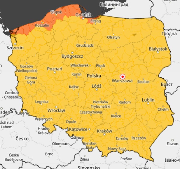 Prognoza ostrzeżeń IMGW na kolejne dni