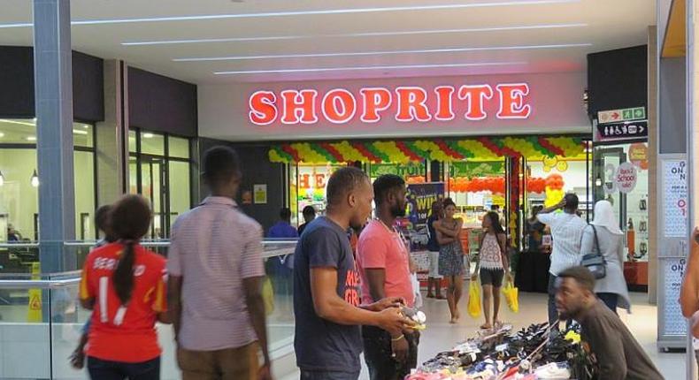 Shoppers at the Shoprite Achimota Mall. 