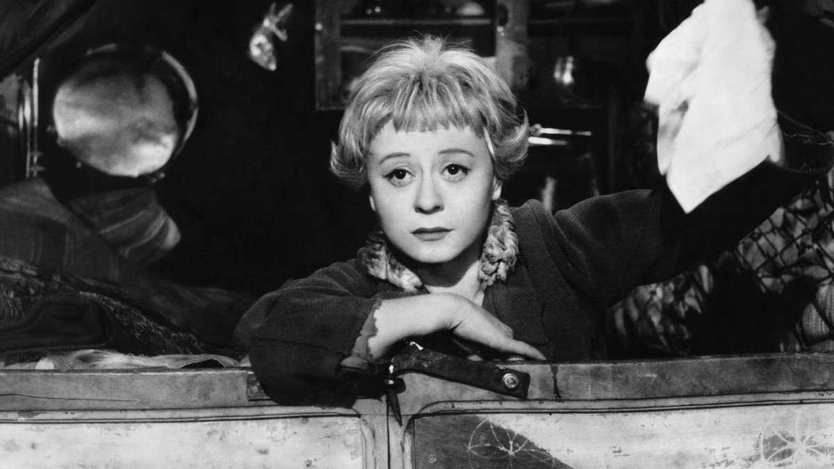 Giulietta Masina gwiazda filmu La Strada. 