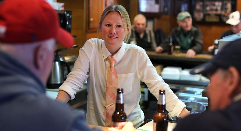 female bartender