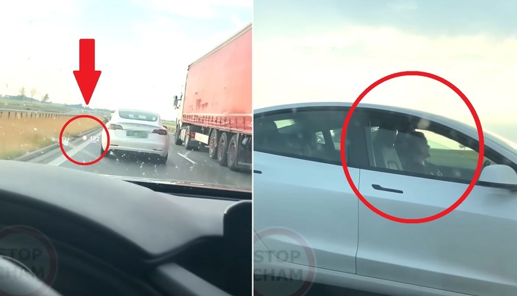 Tesla nie chciała zjechać na prawy pas S5. Powód zszokował policjantów