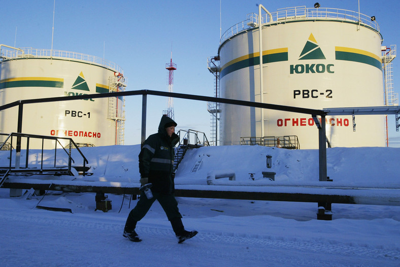 Skład gazu Jukosu w Nieftiejugańsku na Syberii