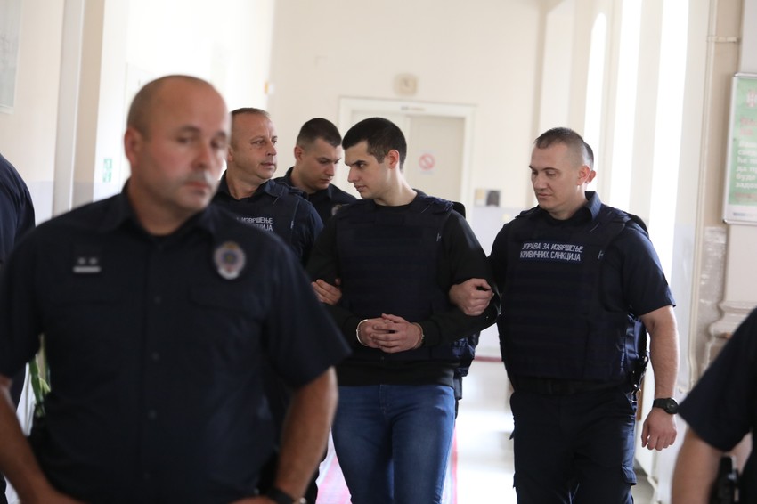 Uroš Blažić na prvom suđenju 