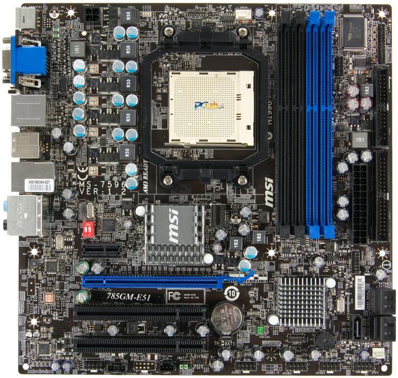 MSI 785GM-E51 (chipset AMD 785G/SB710, cena od 255 złotych) Dostarczył:
