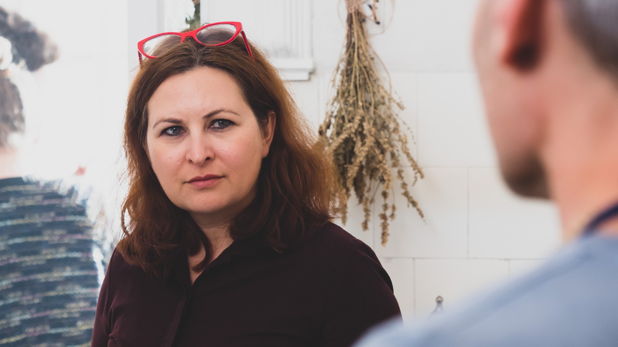 Mariana Čengel Solčanská počas nakrúcania filmu Slúžka