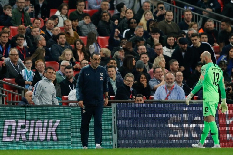 Chelsea manager Sarri was furious after Kepa refused to come out for Caballerro.  