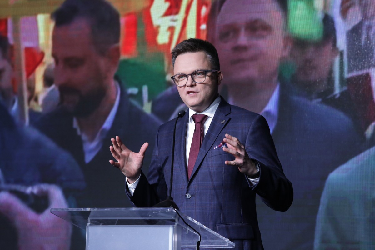 Szymon Hołownia na kongresie Polska 2050