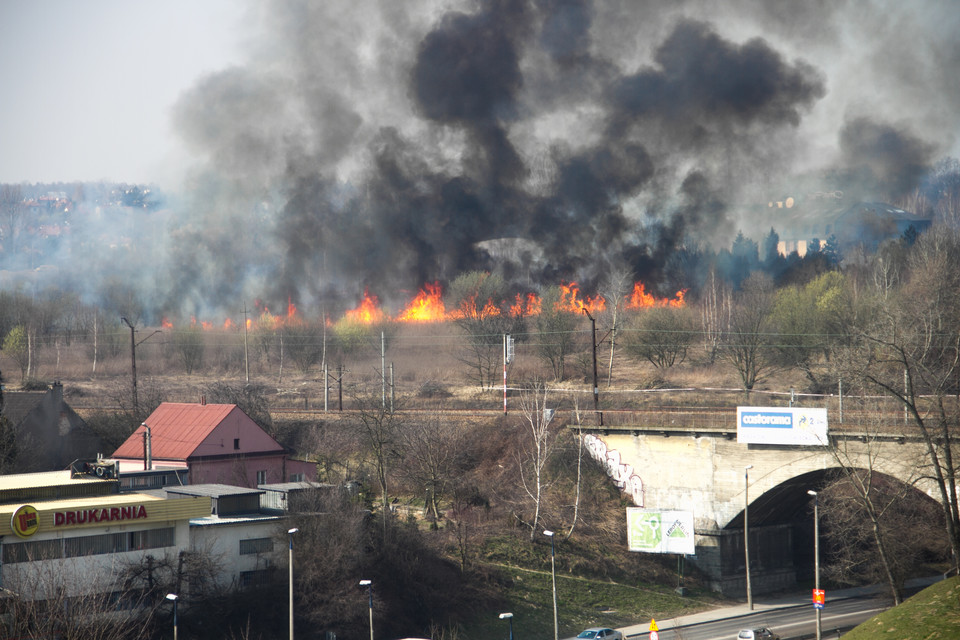 Pożar na Bronowicach w Krakowie