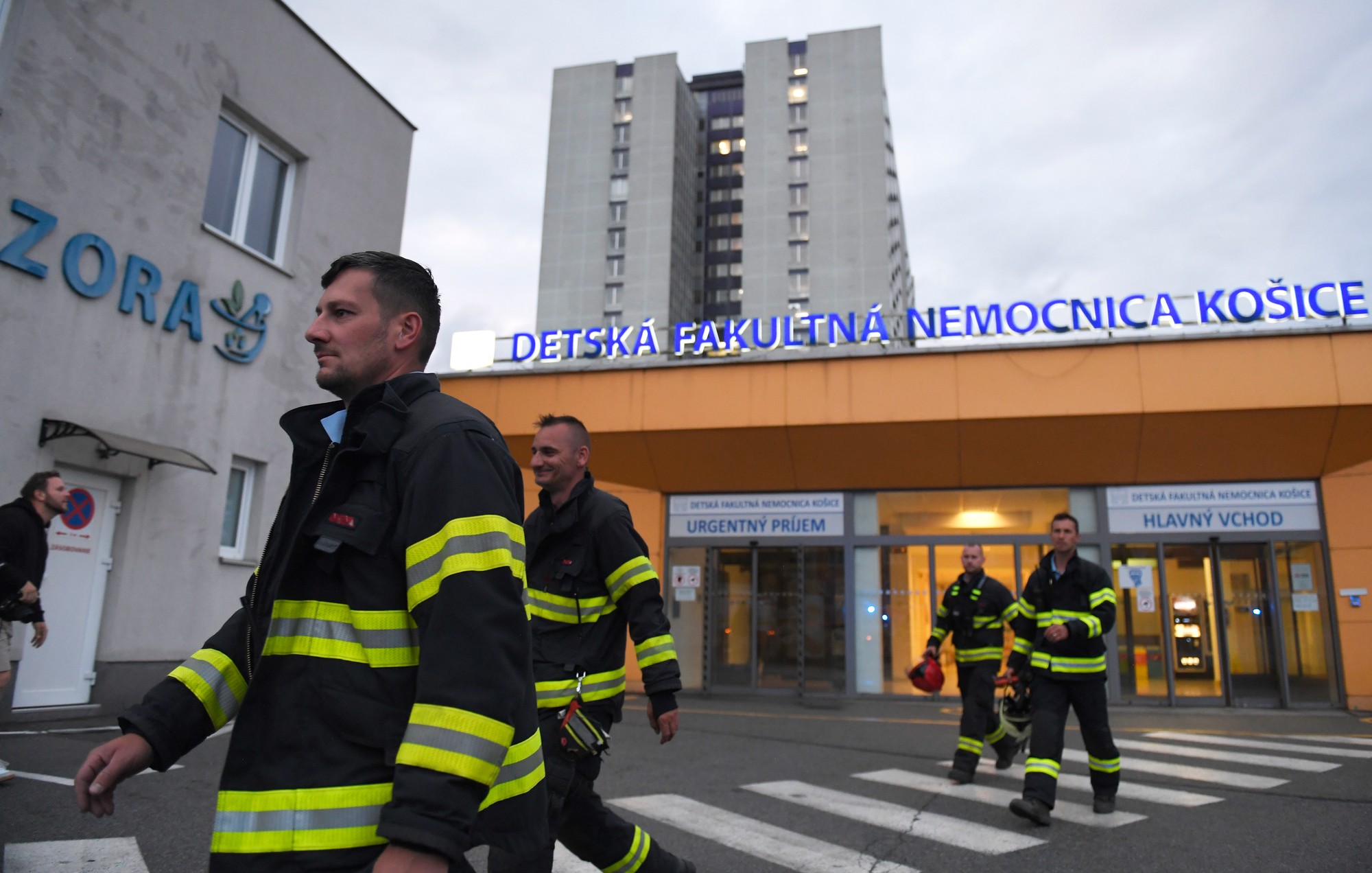 Zásah hasičov v Detskej fakultnej nemocnici v Košiciach.