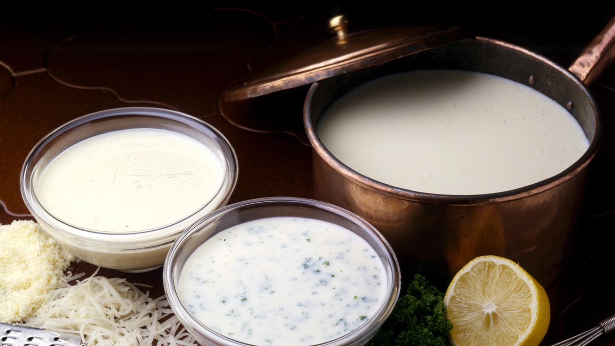 French Recipes Left To Right. Sauce Mornay. Cheese Sauce. Sauce parsil. Parsley Sauce. Bechamel. Bas