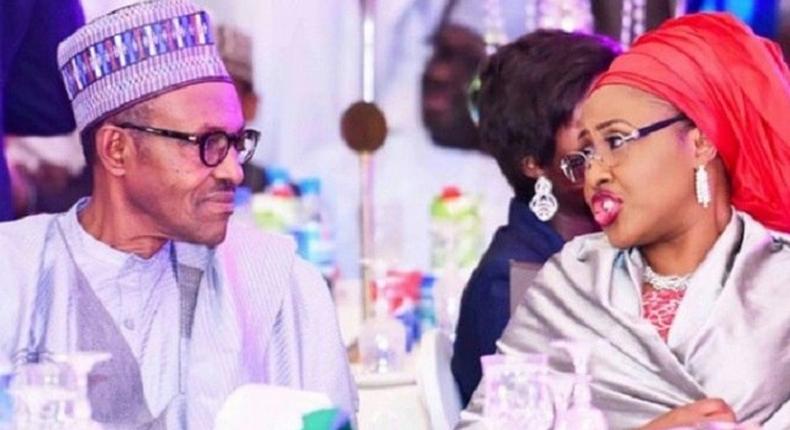 President Muhammadu Buhari and wife, Aisha