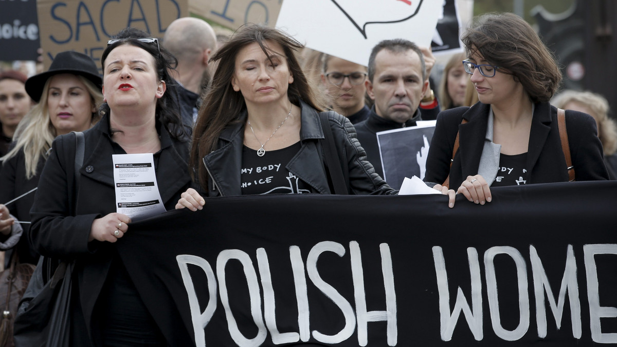 BELGIUM EU POLAND BLACK MONDAY  (Polish protesters during the nationwide women strike)