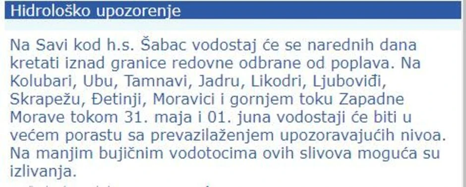 Vodostaji u porastu