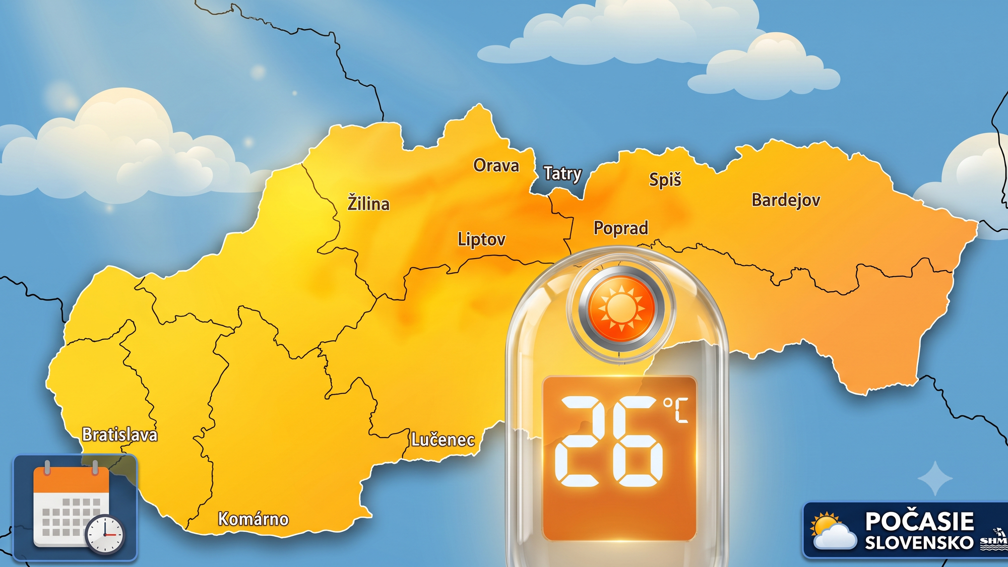 Denné maximum na strednom Slovensku dosiahne 26 až 30 °C. (ilustračné foto)