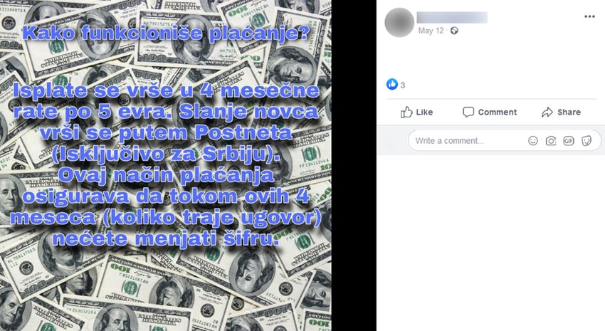 Isplata u četiri jednake rate