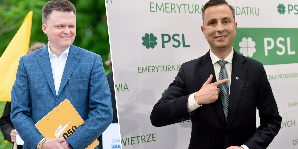 Lider Polski 2050 Szymon Hołownia i prezes PSL Władysław Kosiniak-Kamysz. 