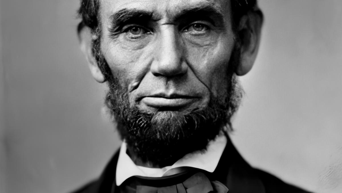 Abraham Lincoln uważał się za „najnieszczęśliwszego z żyjących ludzi. Tu na słynnym portrecie autorstwa Alexandra Gardnera, 8 listopada 1963 r. 