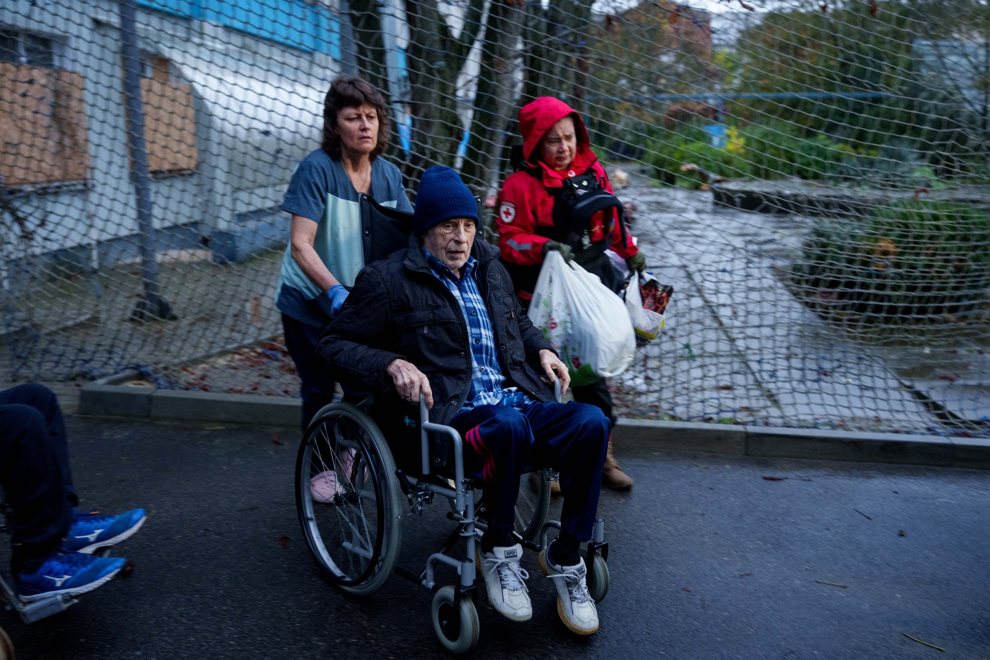 Miestne prímerie v okupovanom meste Olešky na juhu Ukrajiny.