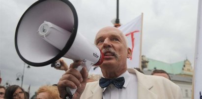 Korwin-Mikke na pl. Zamkowym: szokował czy świętował?