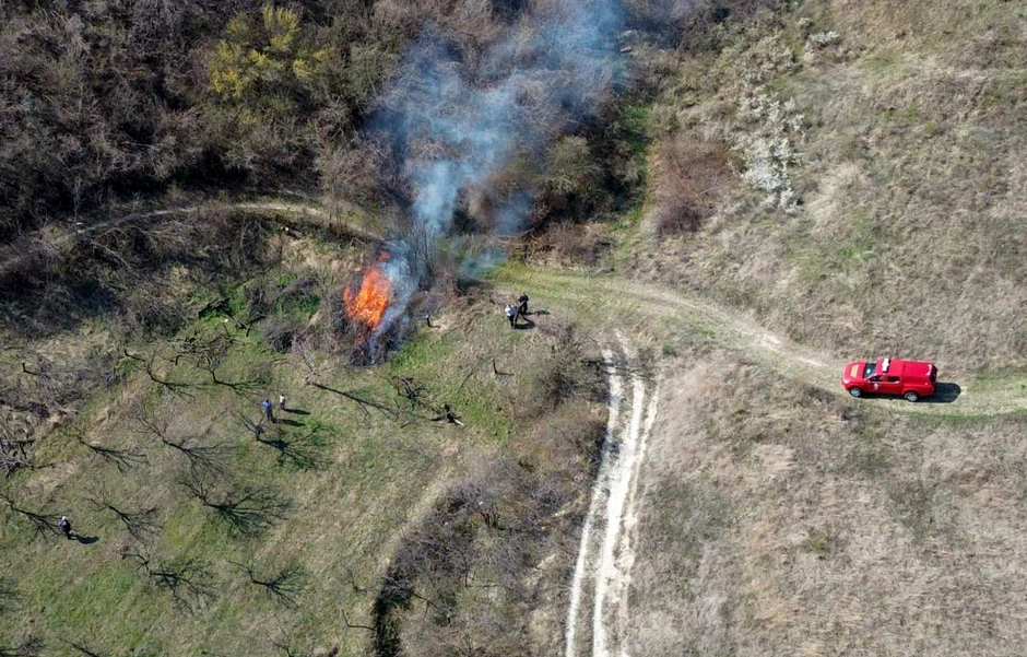 Požari su snimljeni dronom