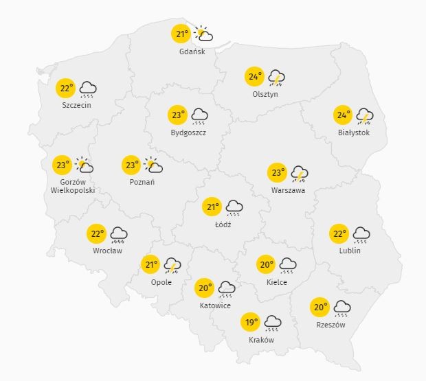 Pogoda 17 lipca 2020 r.