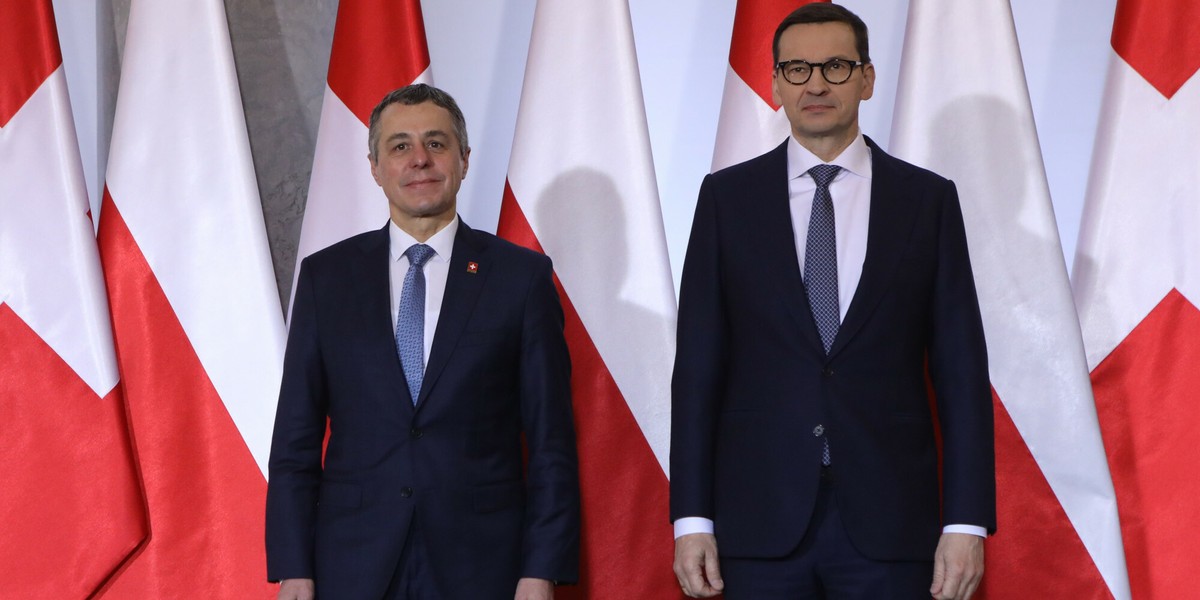 Ignazio Cassis i Mateusz Morawiecki.