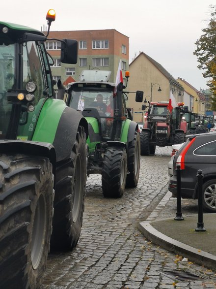 Protest rolników w Gryficach.