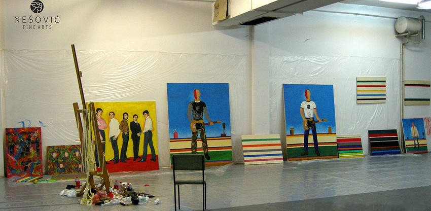 Pozivnica za izložbu Uroša Đurića "Na prodaju" organizovanu u junu u Nešović Fine Arts