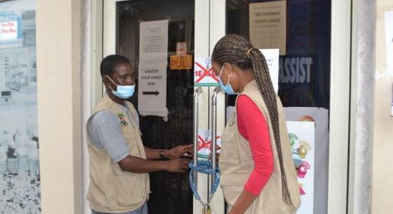 Lagos state government seals medical laboratory conducting COVID-19 tests illegally. (LSMOH)