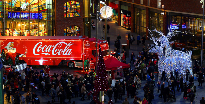 Ciężarówka Coca-Coli w Liverpoolu