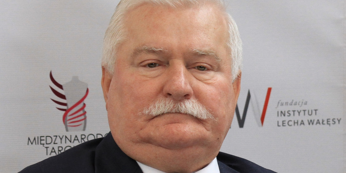 Lech Wałęsa na otwarciu Ptak Fashion City