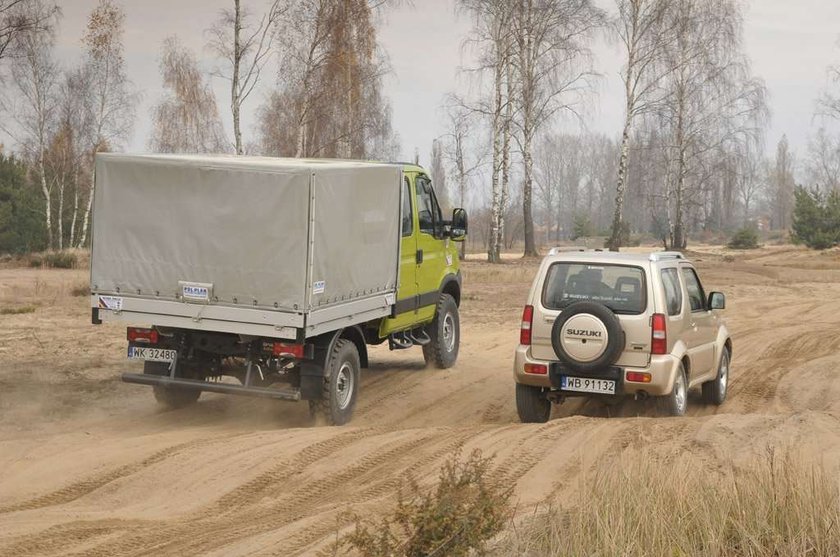 Suzuki Jimny, Iveco Daily 4x4, Suzuki, Iveco, samochód, auto, SUV, 4x4,