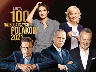 Lista 100 Najbogatszych Polaków 2021. U góry od lewej: Dominika Kulczyk, Teresa Mokrysz, Przemysław Gacek, Zygmunt Solorz, Arkadiusz Muś
